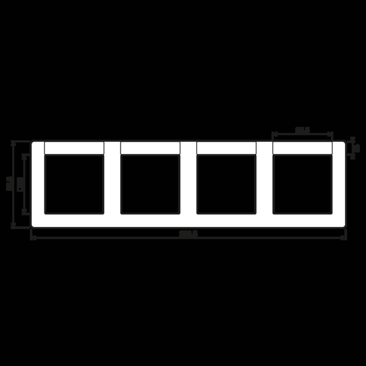 Jung Rahmen 4-fach aws AS 5840 NA WW