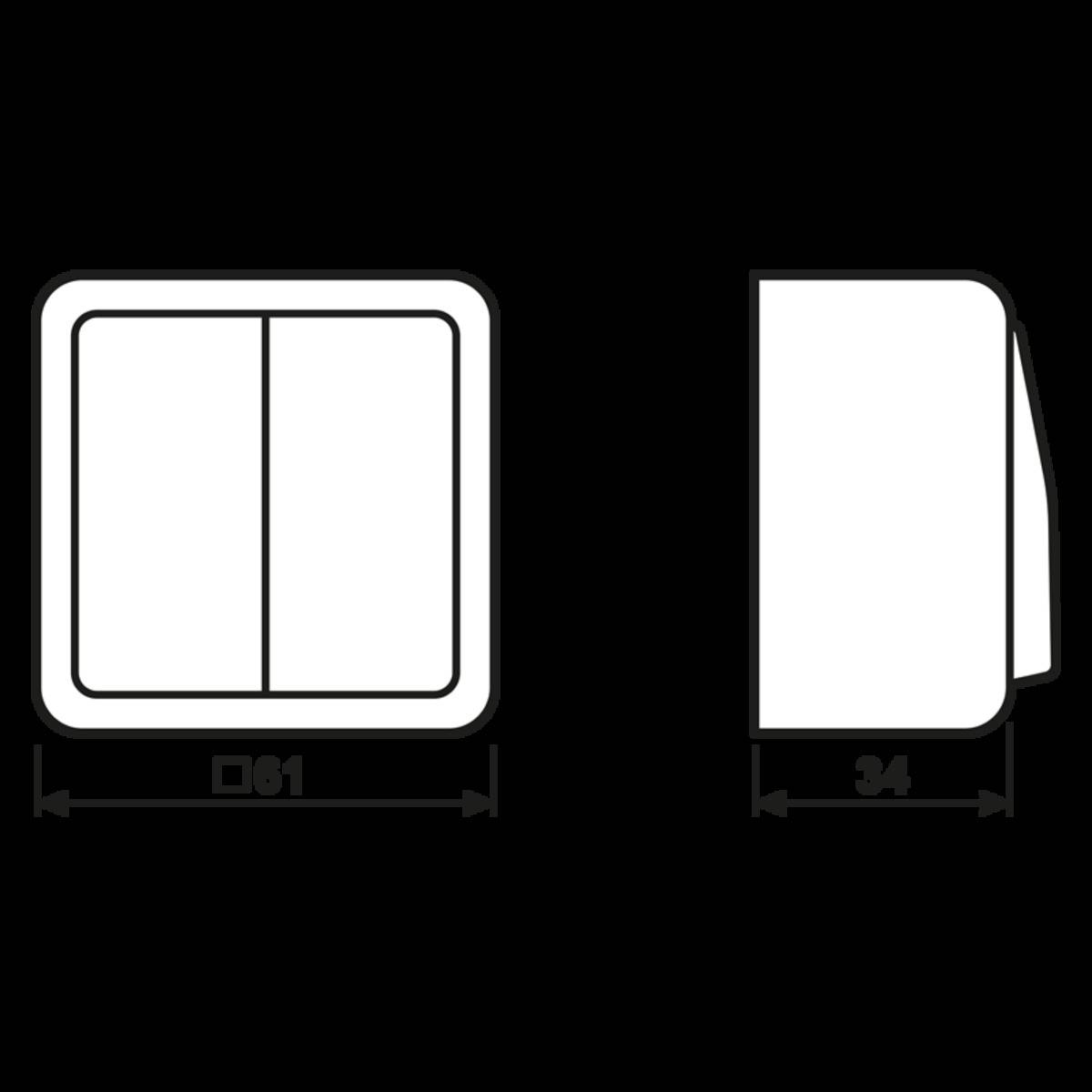 Jung Jalousie-Wippschalter aws 609 VA WW