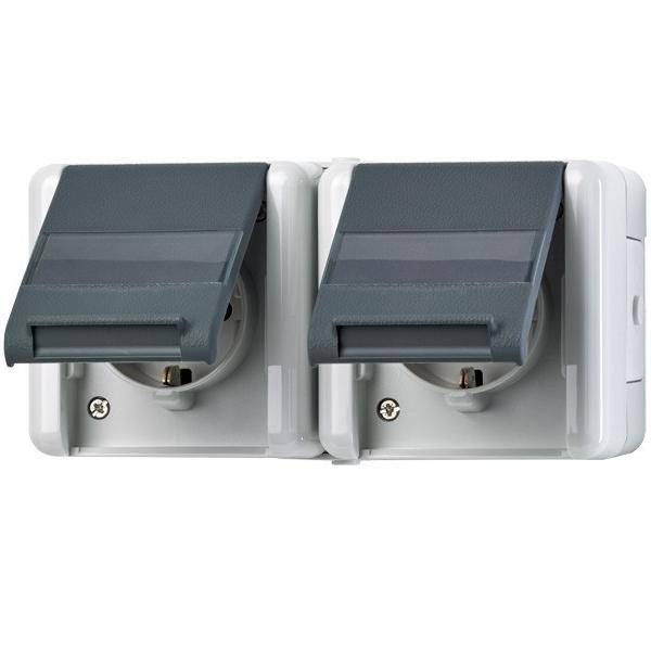 Jung SCHUKO-Steckdose 2-fach 8220 NAW