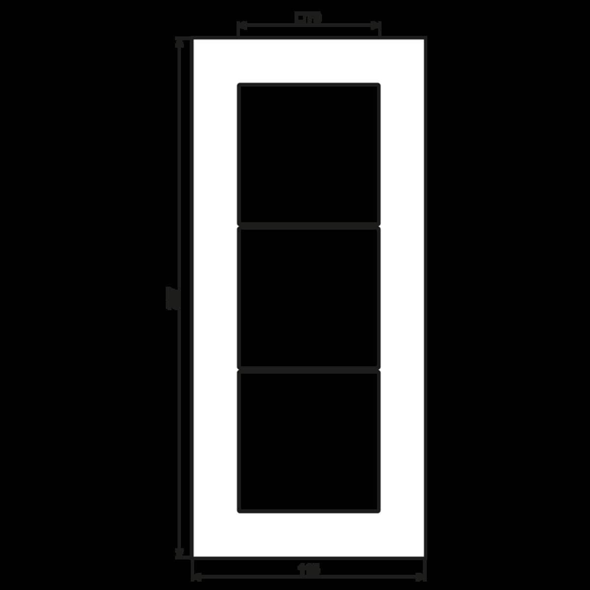 Jung Rahmen 3-fach mt ws LSP 983 GLAS