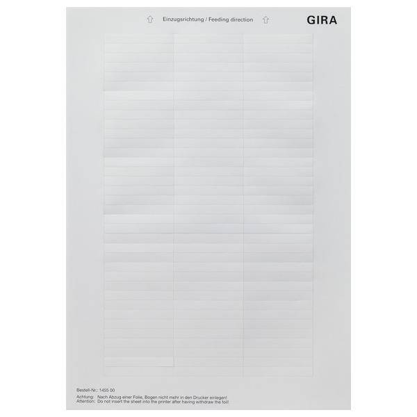 Gira Beschriftungsbogen 145500