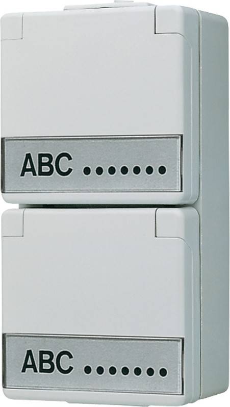 Die Beschriftung von 'A' bis 'C' mit sechs schwarzen Punkten auf einem weißen Panel, was eine tastenbasierte Auswahl oder Eingabe andeutet.