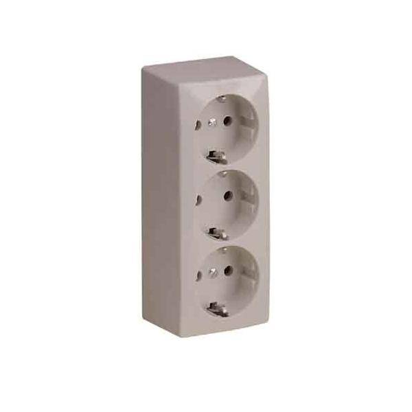 ABL Sursum AP-Dreifach-Steckdose ws 1493010
