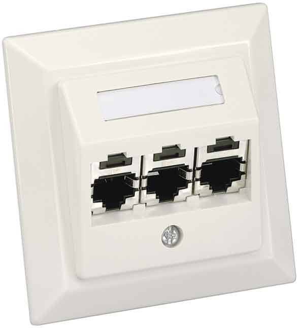Panduit Schrägzentralplatte,3-Port CS3P6TGAWY