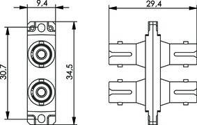Telegärtner T-ST-Duplex Kuppl.MM 100007078