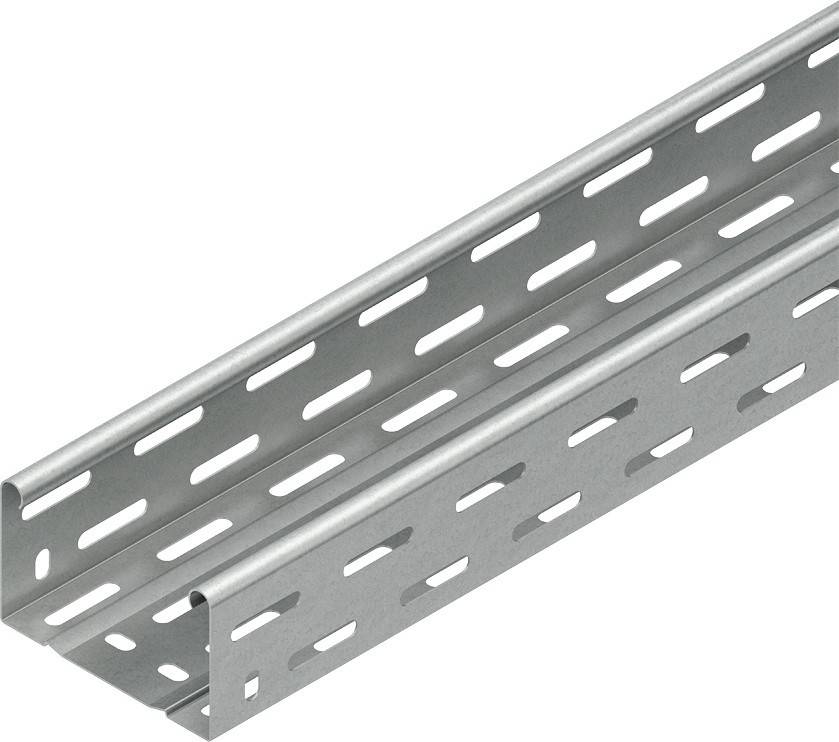 Metallkabelrinne mit Perforationen zur Belüftung und einfachen Kabelführung.