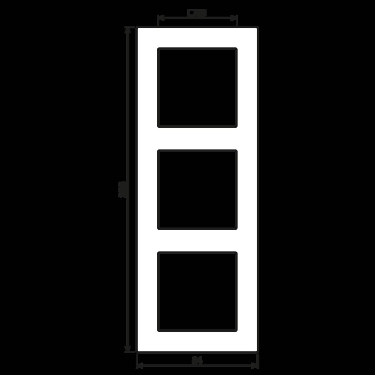 Jung Glasrahmen 3-fach sw AC 583 GL SW