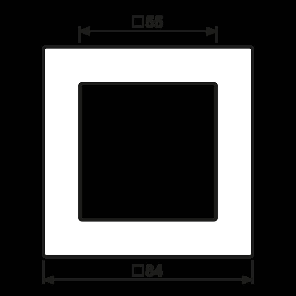 Jung Glasrahmen 1-fach mt/ws AC 581 GL WMT