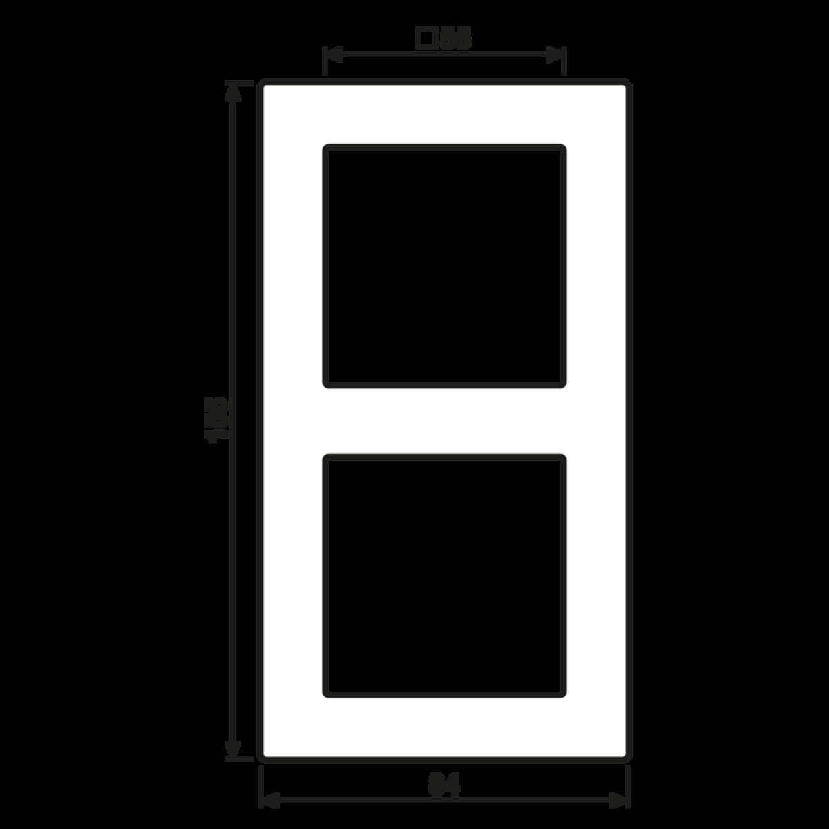Jung Glasrahmen 2-fach sw AC 582 GL SW