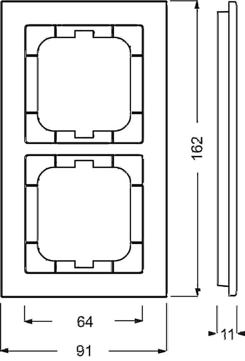 Busch-Jaeger Rahmen 2-fach 1722-284