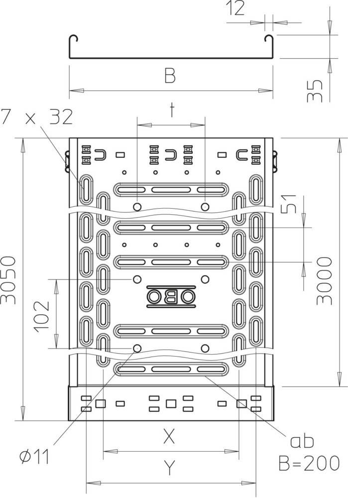 OBO Bettermann Kabelrinne m.Verbinder RKSM 320 FS