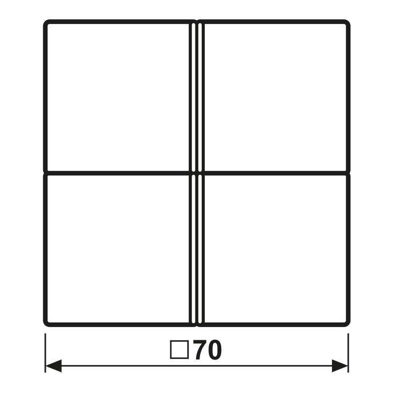 Jung Tastensatz 4-fach AL 2404 TSA D