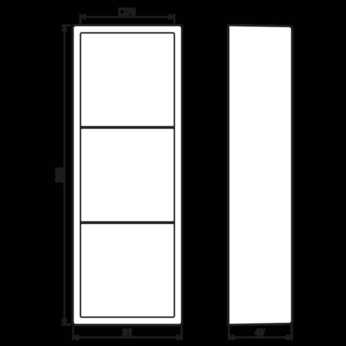 Jung AP-Kappe 3-fach sw LS 583 A SW