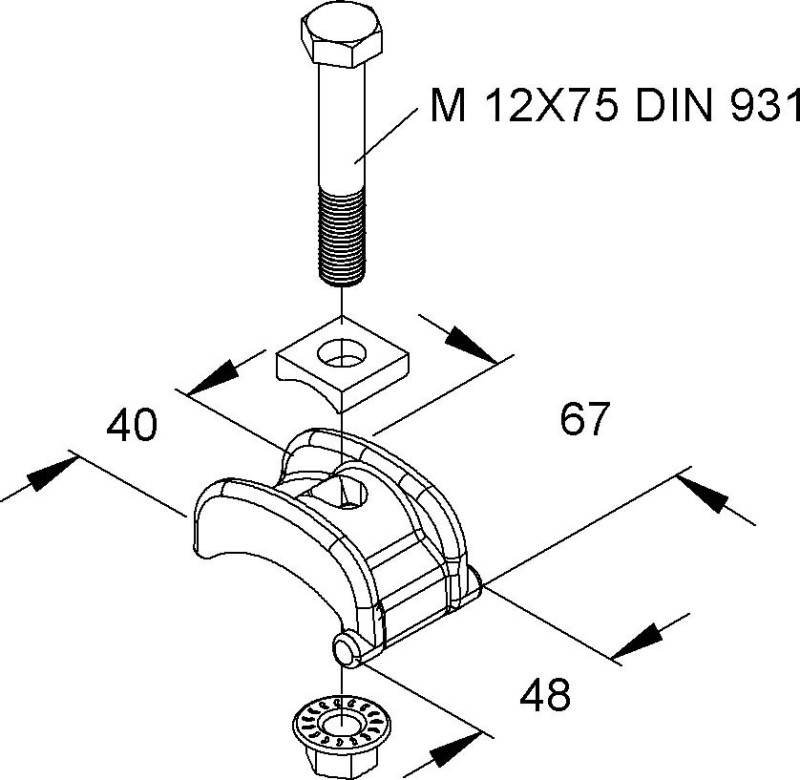 Niedax Spannpratze SPPM 30 F (VE2)