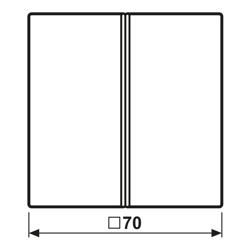Jung Tastensatz 2-fach sw LS 402 TSA SW