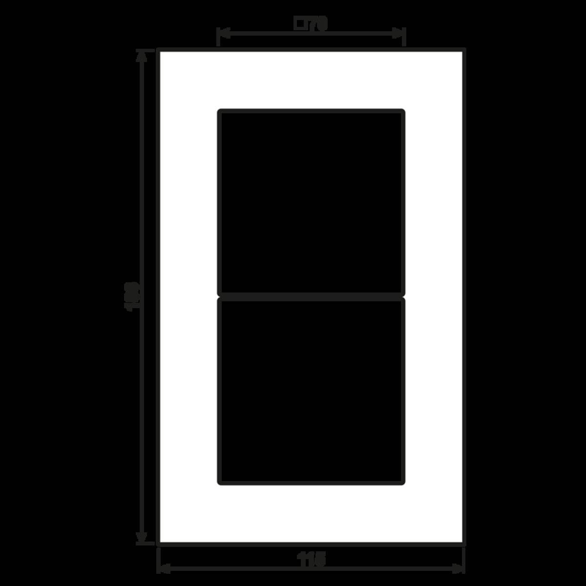 Jung Glasrahmen 2-fach sw LSP 982 GL SW