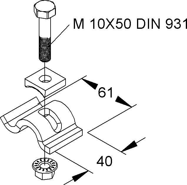 Niedax Spannklaue SPKM 25 F