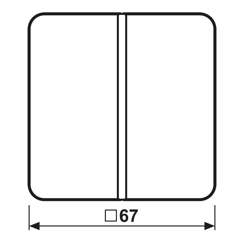 Jung Tastensatz 1-fach ws CD 401 TSA