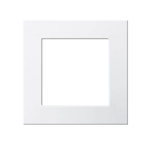 Ein einfacher weißer quadratischer Rahmen mit einem kleineren quadratischen Ausschnitt in der Mitte.