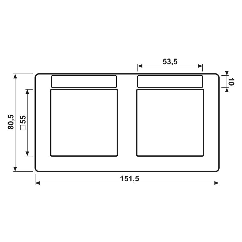 Jung Rahmen, 2fach waager. AS 5820 BF INA