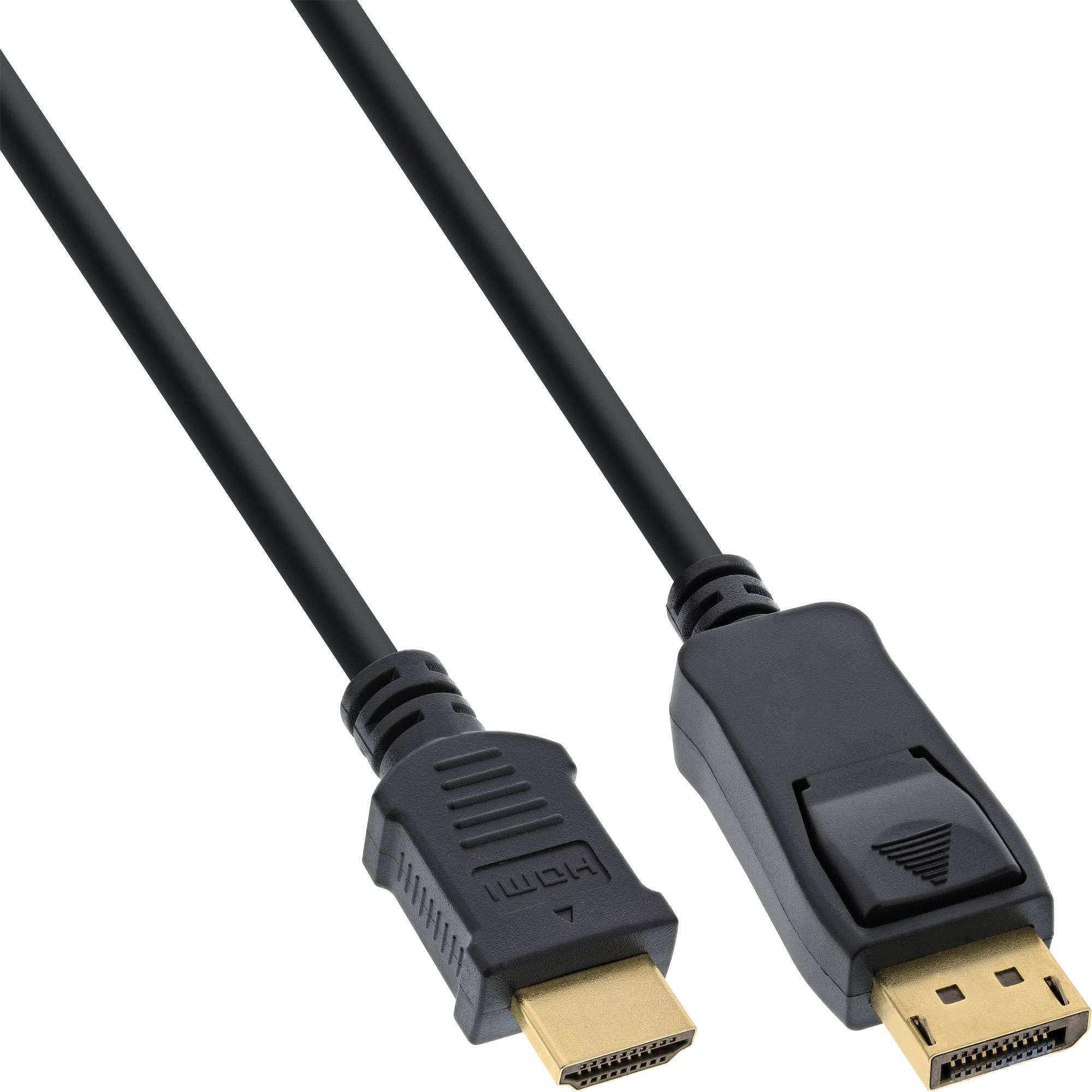 INLINE - DisplayPort zu HDMI Konverter Kabel - schwarz - 0,5m
