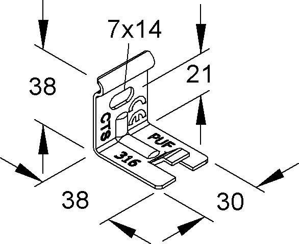 Niedax Auslegerbefestigung GTWAB 50 S