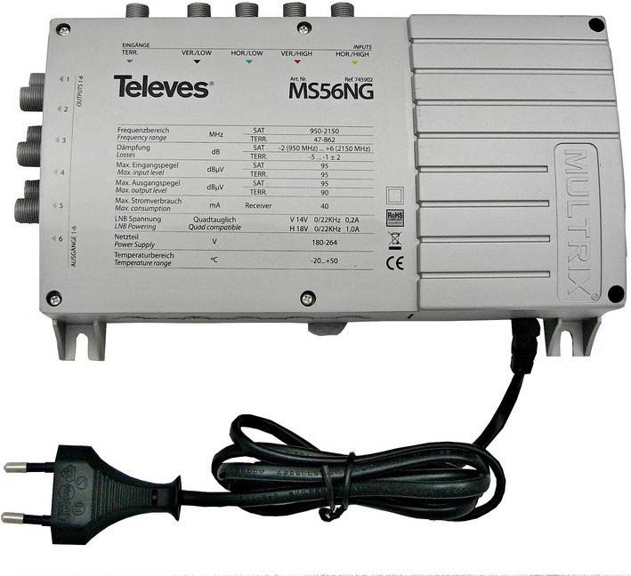 Televes Multischalter MS56NG