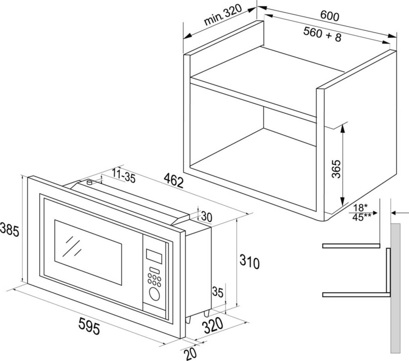 Amica EB-Mikrowelle m. Grill EMW 13180 E eds