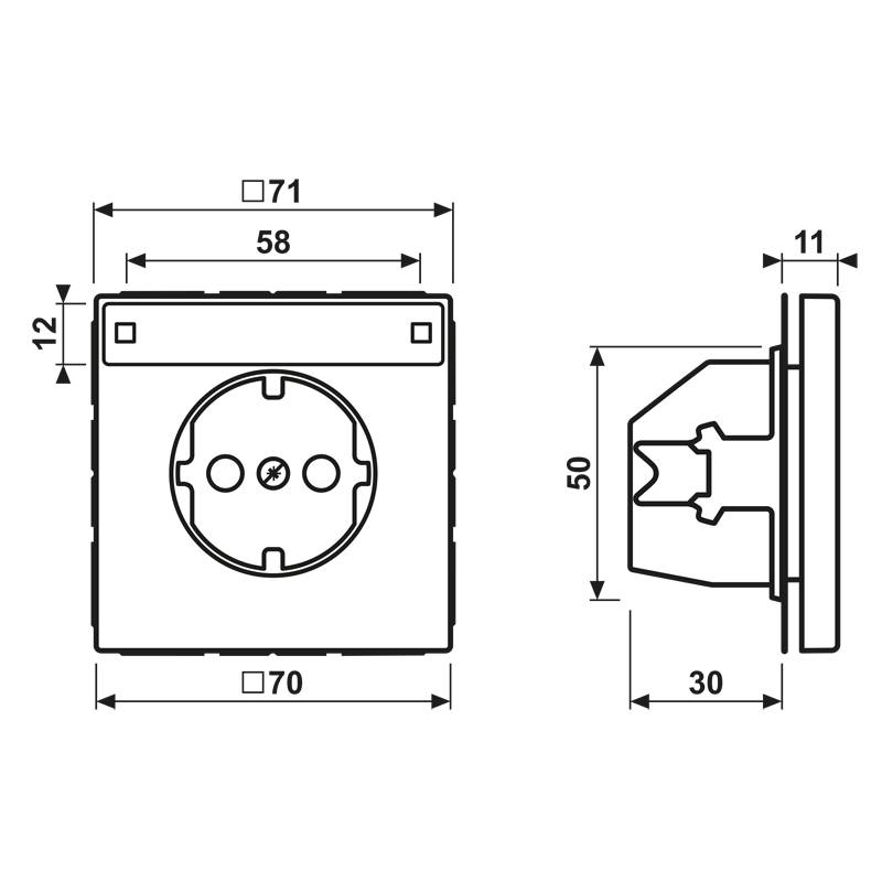 Jung SCHUKO-Steckdose 16A 250V AL 1520 KINA AN