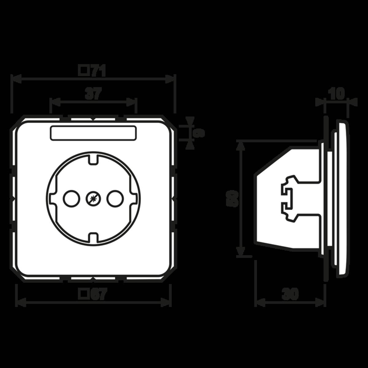 Jung SCHUKO-Steckdose 16A 250V CD 1520 BFKINA RT