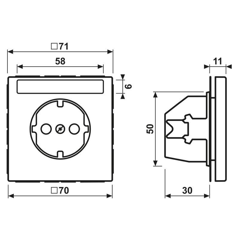 Jung SCHUKO Steckdose LS 1520 NA EDV WW