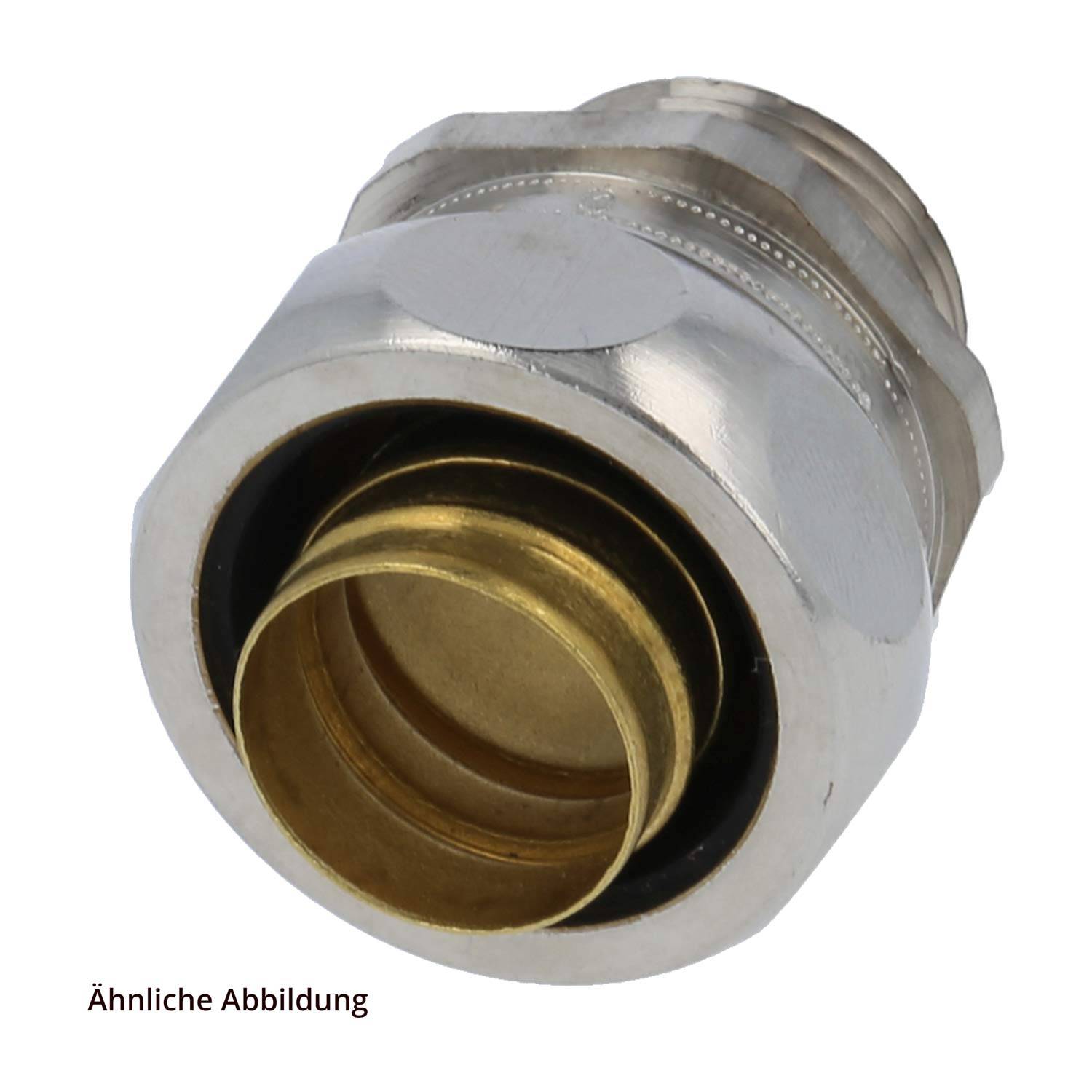 FLEXA FWD 21-BL Metallverschraubung gerade Gewinde PG16x1,41 für Schlauch-Außendurchmesser 21,0mm für