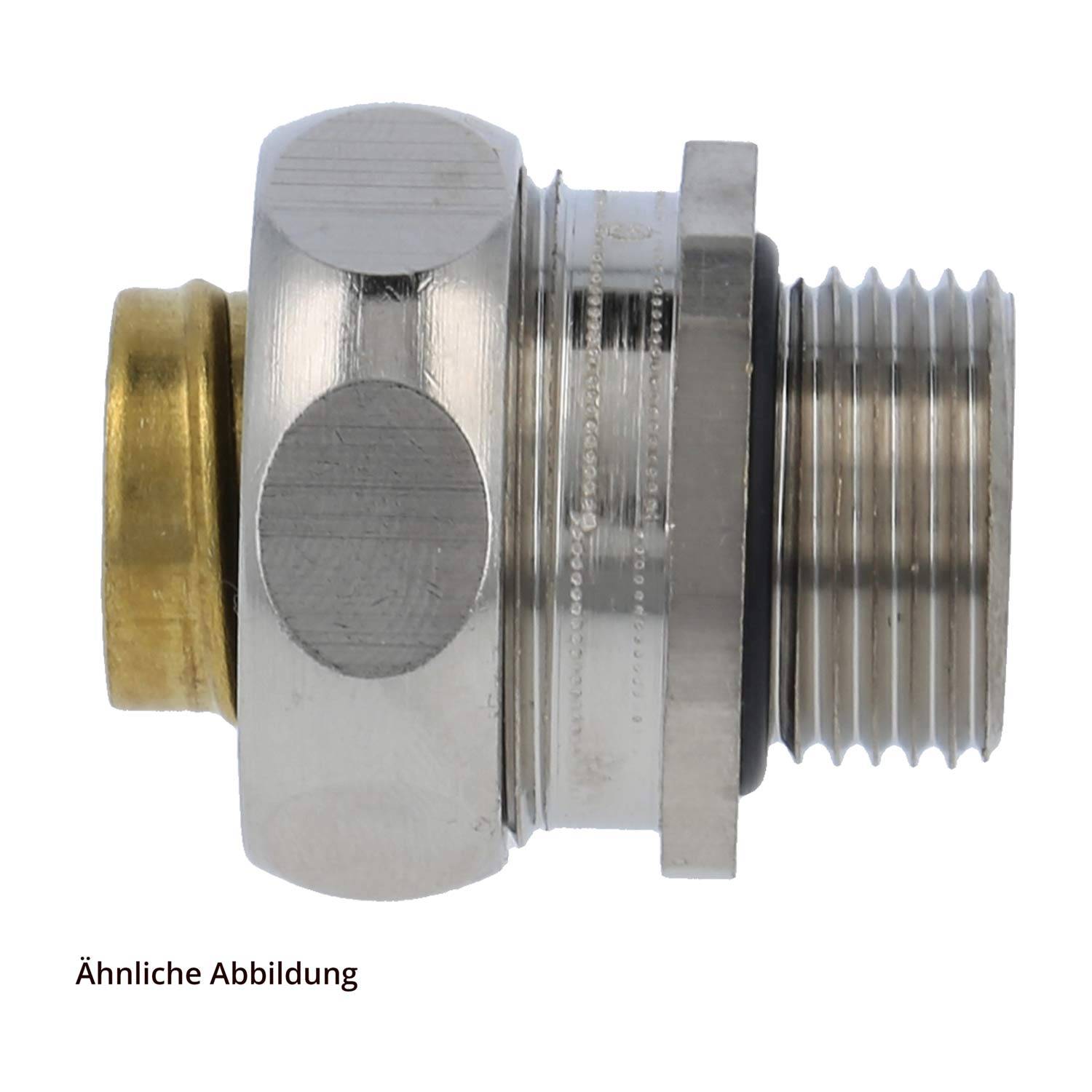 FLEXA FWD 21-BL Metallverschraubung gerade Gewinde PG16x1,41 für Schlauch-Außendurchmesser 21,0mm für