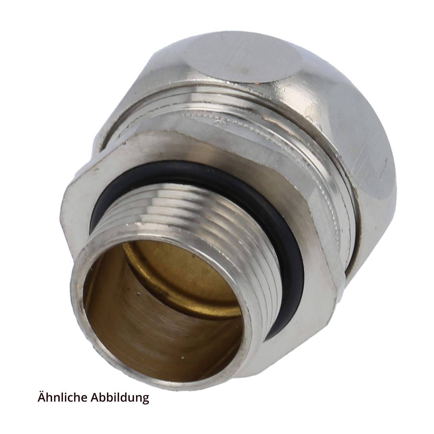 FLEXA FWD 21-BL Metallverschraubung gerade Gewinde PG16x1,41 für Schlauch-Außendurchmesser 21,0mm für