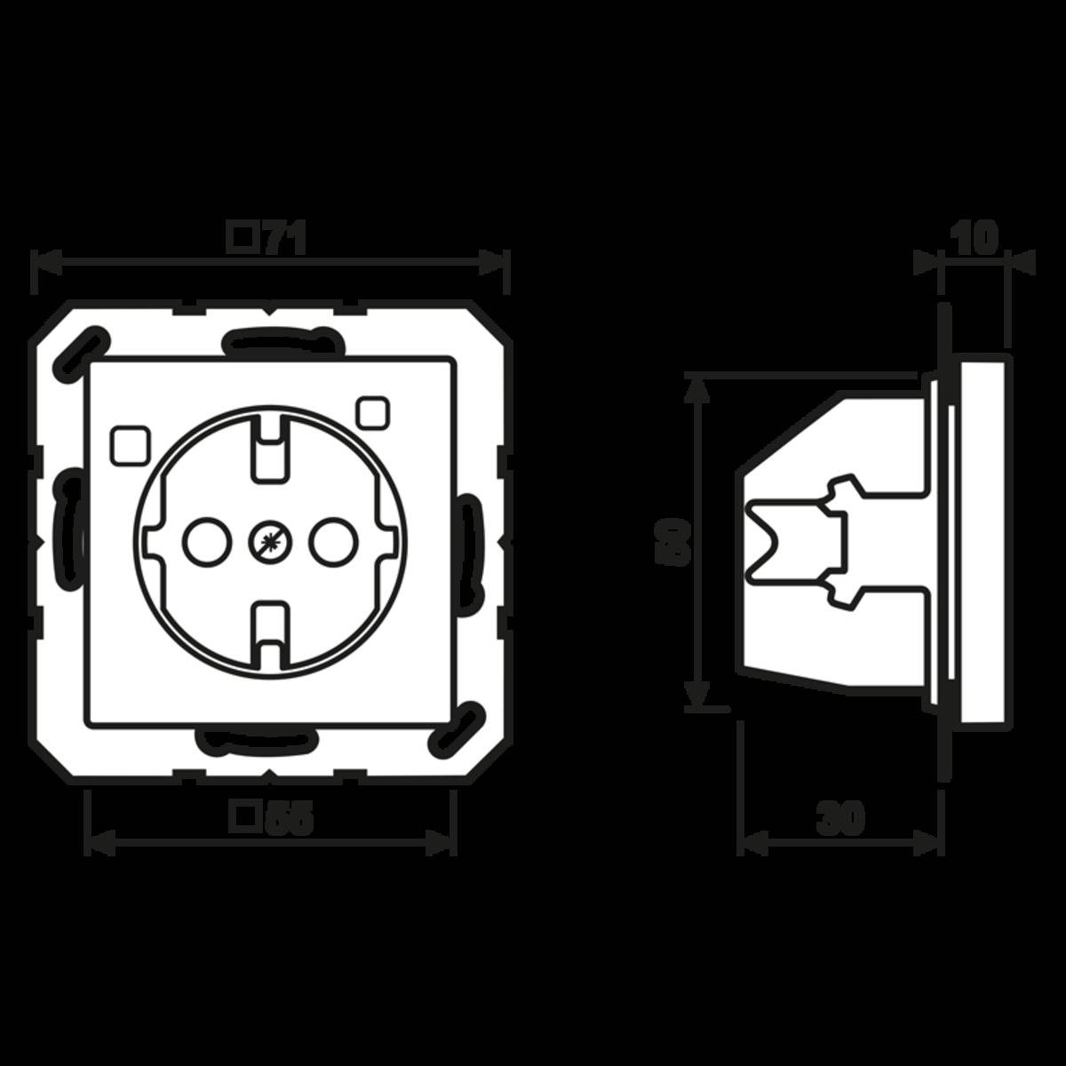 Jung FI-SCHUKO-Steckdose aws A 5520.30 WW