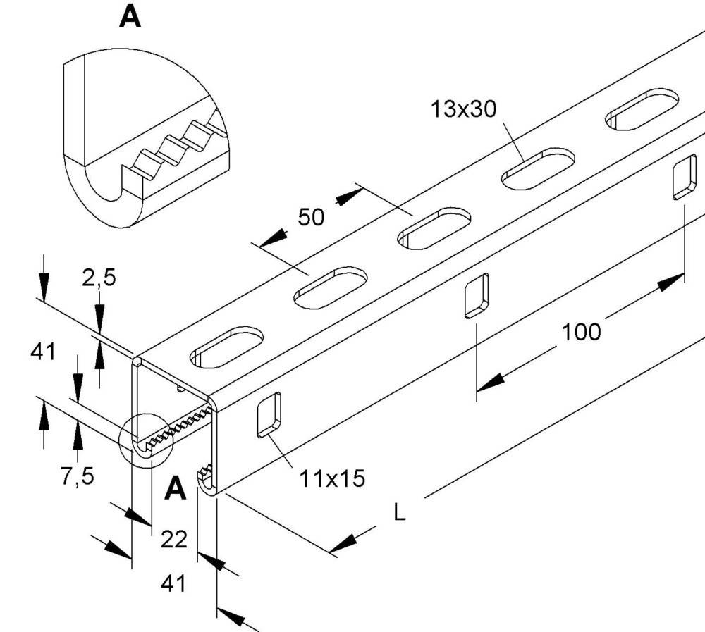 Niedax Ankerschiene 2996Z/3 FL