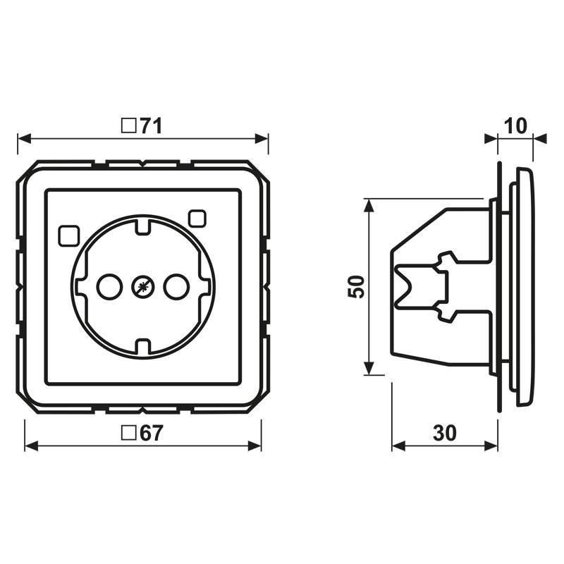 Jung FI-SCHUKO-Steckdose CD 5520.30 WW