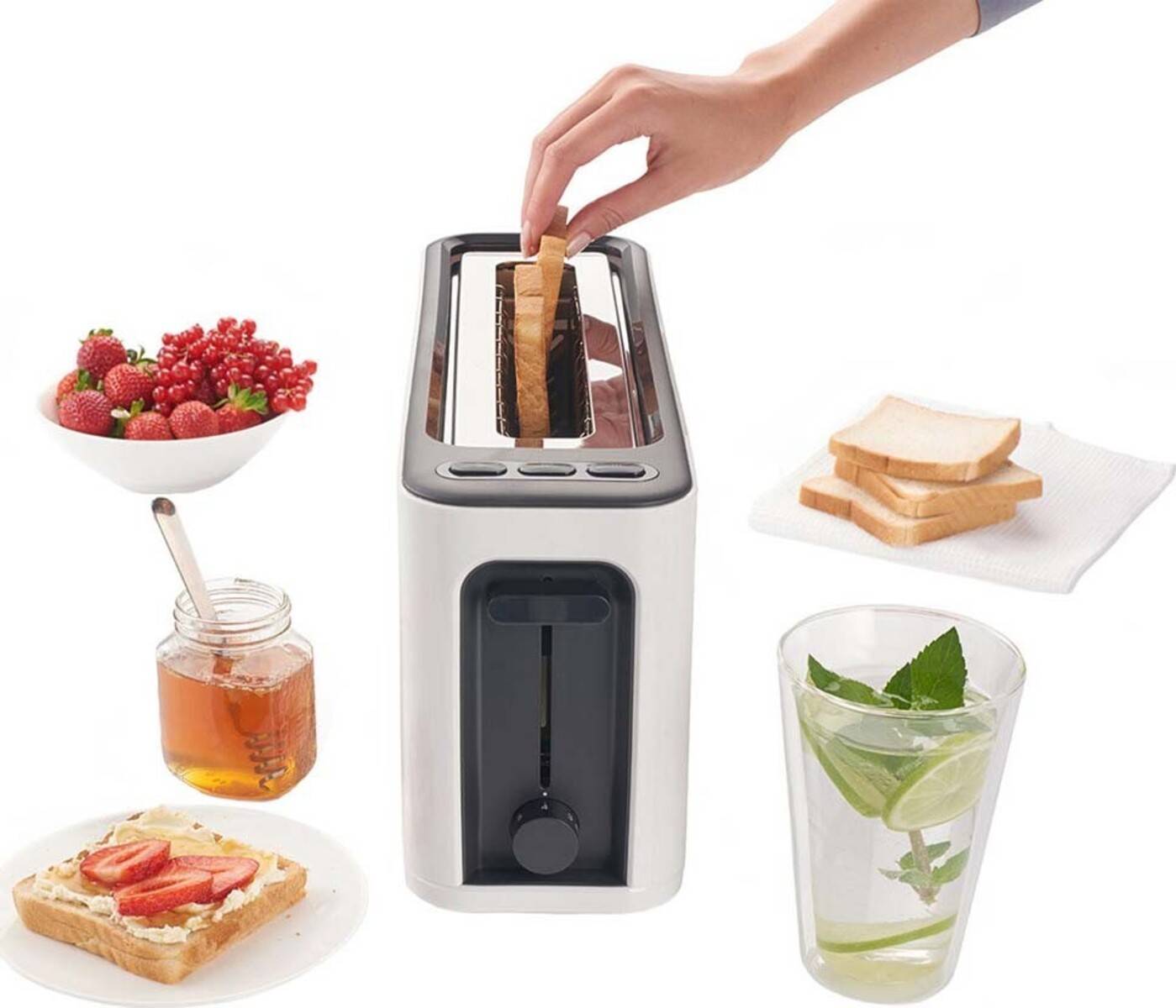 Braun Langschlitztoaster HT 3110 WH ws