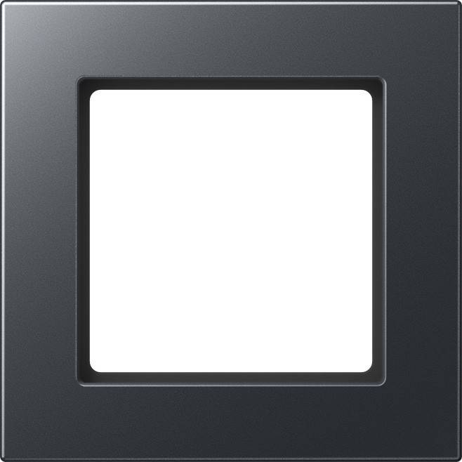 Ein schwarzer quadratischer Rahmen mit einem weißen, leeren Zentrum.