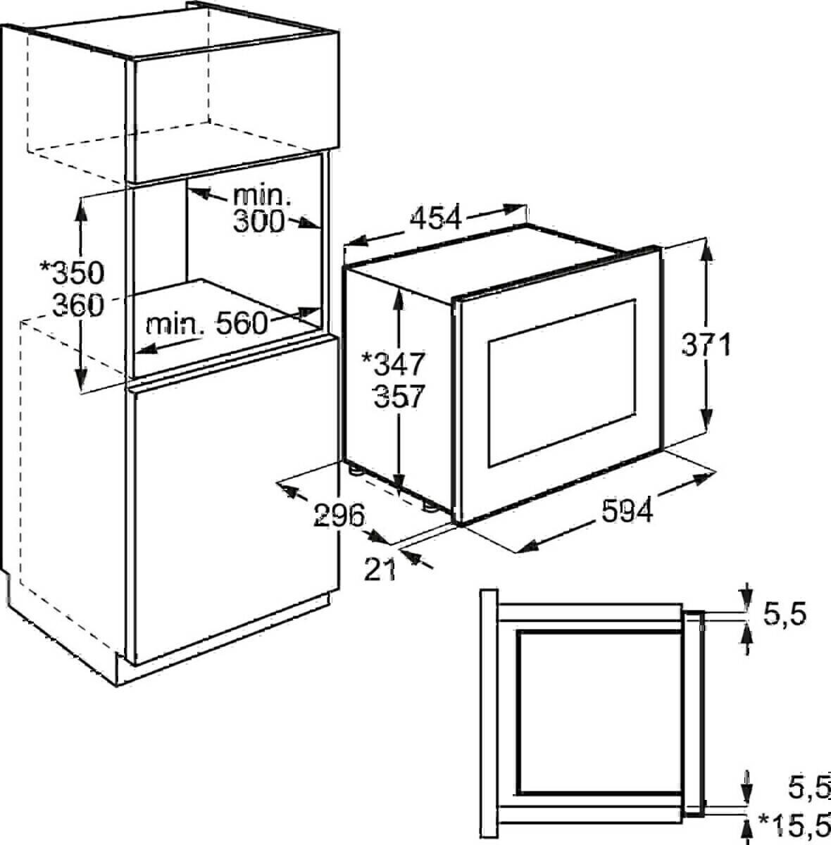 Electrolux AEG MDA EB-Mikrowelle MBB1756SEM