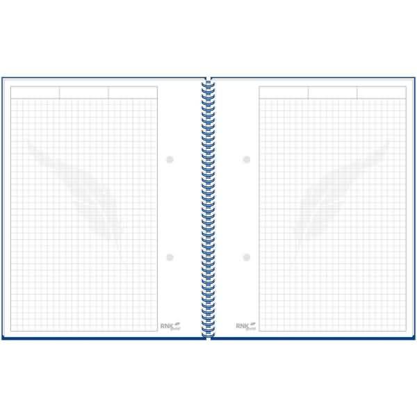 Spiral-Notizbuch Business A5 blau kariert 96 Blatt