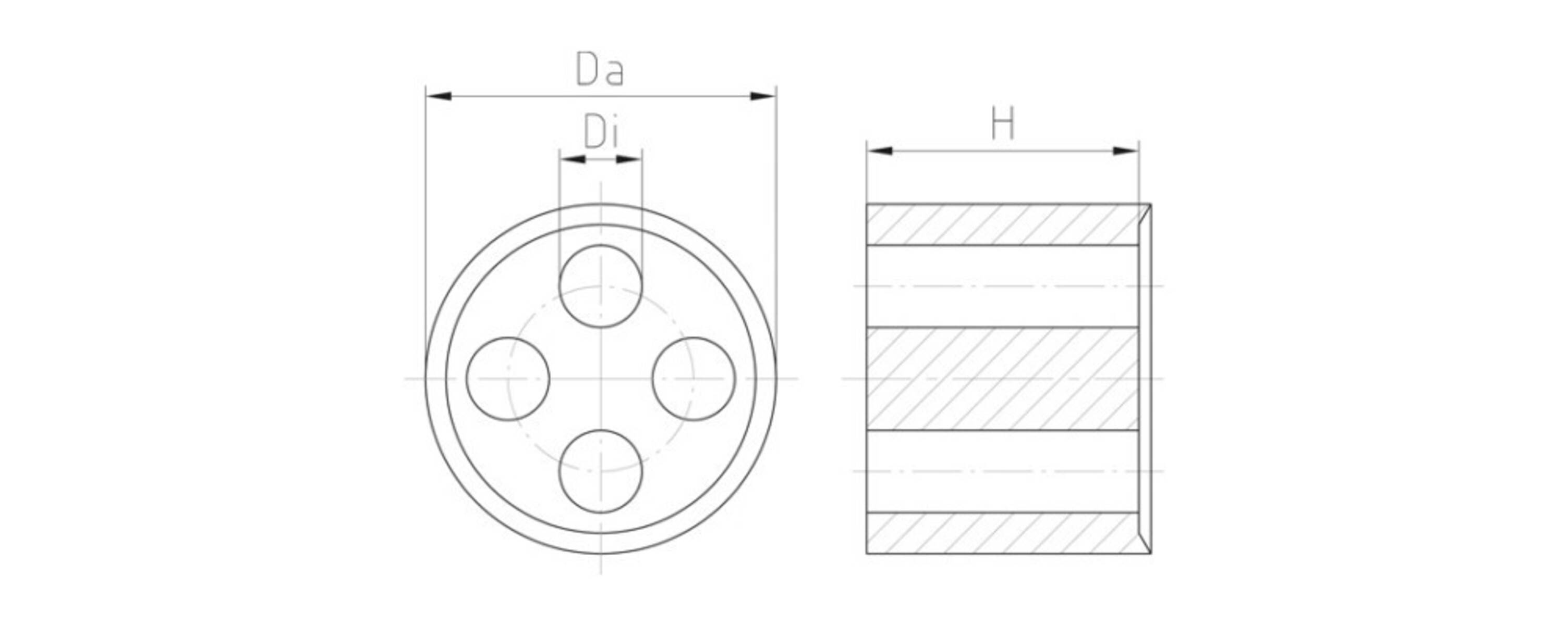 Jacob Mehrfachdichteinsatz WJ-DM 32/4x8