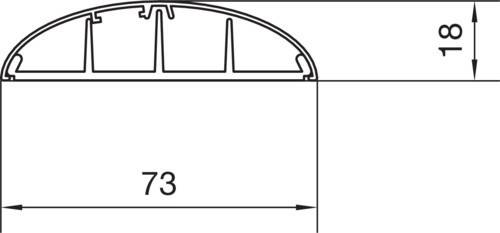 Tehalit Aufbodenkanal SL 18075 gr