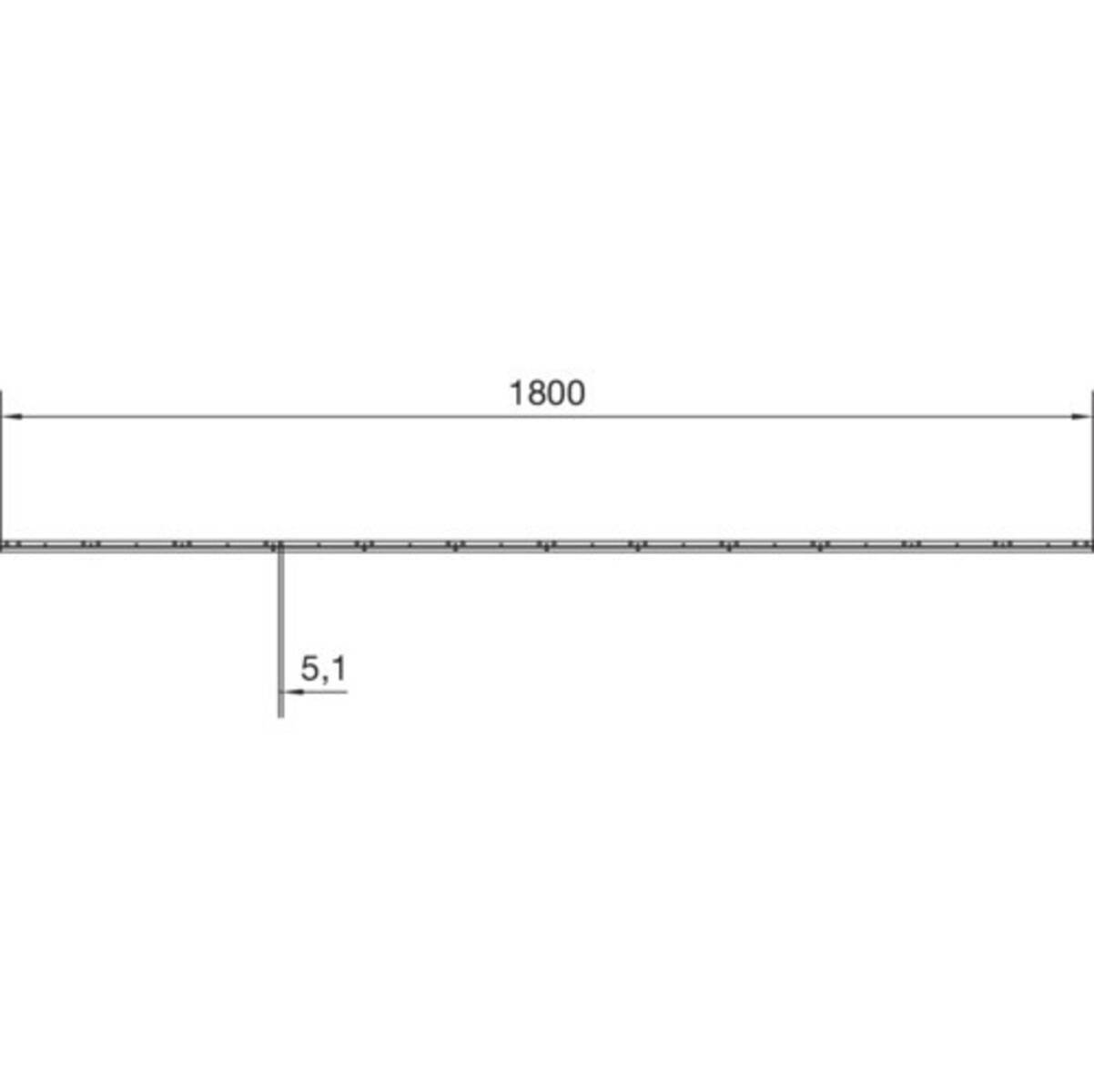 Hager Tragschiene, univers UN12A (VE2)
