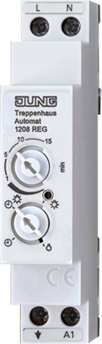 Ein Bedienfeld mit zwei Wahlschaltern, beschriftet mit „Automat 1208 REG