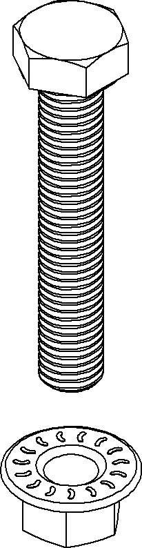 50 Stück Niedax Sechskantschraube SKM 10X80 F