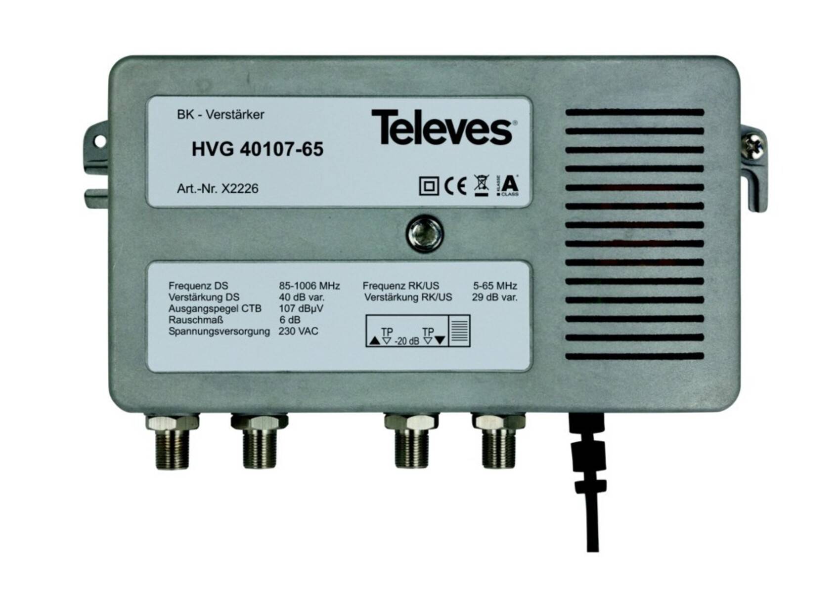 Televes BK-Verstärker Guß 40dB HVG40107-65