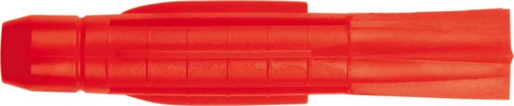 Eine Nahaufnahme eines roten, rechteckigen Gitarren-Slides mit Rillen, der zum Tonhöhenverändern beim Gitarrespielen verwendet wird.