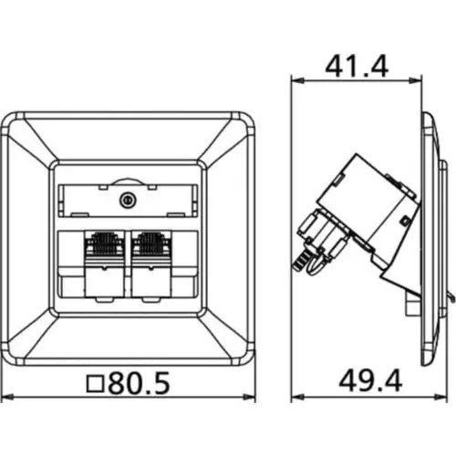 BTR NETCOM Anschlussdose C6Amodul UP TN C6Amod-2UP-270rw BTR NETCOM Anschlussdose C6Amodul UP TN C6Amod-2UP-270rw