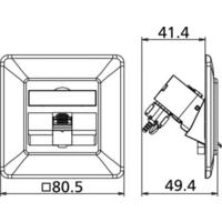 BTR NETCOM Anschlussdose C6Amodul UP TN C6Amod-1UP-270rw BTR NETCOM Anschlussdose C6Amodul UP TN C6Amod-1UP-270rw